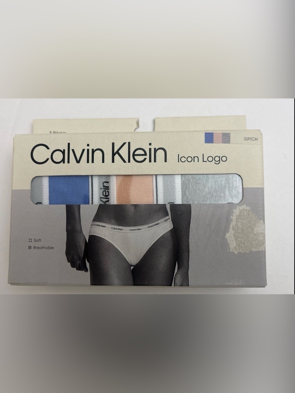 3-Pack Calvin Klein Women's Icon Logo Bikini Underwear Size Small NEW